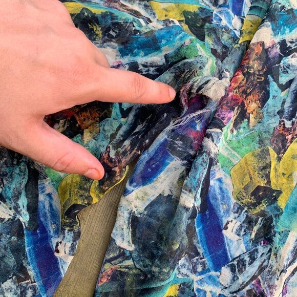 RARE 2010 Damaged Acne Studios 100% Silk Pants Size 32 Contact Stone - Picture 10 of 12